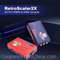 RetroScaler2x AV to HDMI Converter and Line-doubler For Retro Game Consoles