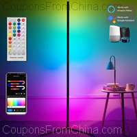 160cm Smart Tuya Corner Floor Lamp Dimmable RGB Bluetooth 40 Keys