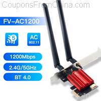 AC1200 WiFi 5 PCIE WiFi Adapter Wireless Network Card