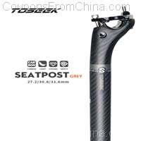 TOSEEK Bike Seatpost Carbon 3K Weave Matt Offset 20mm Seat Post 31.6-350mm