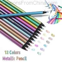 12PCs Metallic Colored Pencils