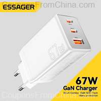 ESSAGER G671A2CU1 67W 3-Port USB PD Charger