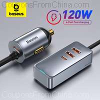 Baseus 120W 4-Port Car Charger