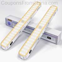 WILLED 4pcs Warm Light Motion Sensor Cabinet Light 60 LED
