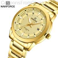 NAVIFORCE Men Watch Golden