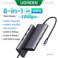 UGREEN Triple Display USB C HUB 10Gbps 4K 8 in 1