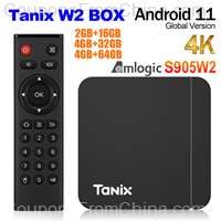 Tanix W2 Android 11 TV Box S905W2 4/32GB AV1 BT