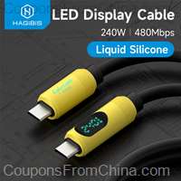 Hagibis USB C to USB C Cable with LED Display 240W 2m