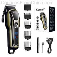 Kemei KM-1990 Electric Rechargeable Hair Clipper Trimmer