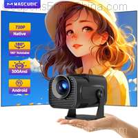 HY320 Mini 720P Android 11 Projector 300ANSI Wifi6 BT5.0