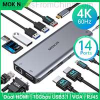 MOKiN USB C HUB 4K 60Hz Type C 12 in 1