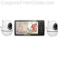 5 inch Video Baby Monitor with Two Cameras and Audio