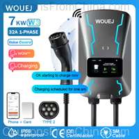 WOUEJ EV Charging Station W3 Type 2 7KW 32A 3 Phase Electric Vehicle Charger [EU]