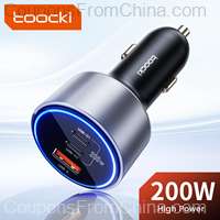 Toocki 200W (100W) Car Charger with Cable