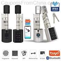 Tuya APP Fingerprint Cylinder Electronic Smart Door Lock