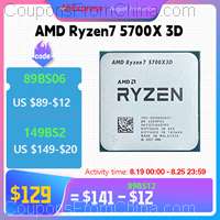 AMD Ryzen 7 5700X3D R7 5700X3D 8-Core 4.1 GHz Socket AM4 CPU Processor