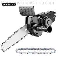 6 Inch Electric Drill Modified To Electric Chainsaw Adapter with 3 Chains