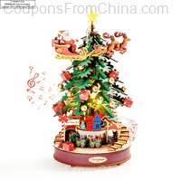 Robotime Rolife Christmas Melody Tree Music Dearmer Boxes 3D Wooden Puzzle