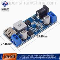 DC-DC 24V/12V To 5V 5A Step Down Power Supply Buck Converter