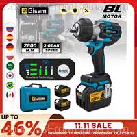 Gisam 2800Nm Brushless Electric Impact Wrench with 2B