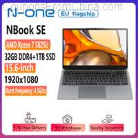 N-ONE NBook SE 15.6 Inch Laptop Ryzen 7 5825U 32GB 1TB Windows 11 Pro WIFI5 [EU]