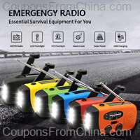 Small Portable Emergency Radio Hand Crank Solar