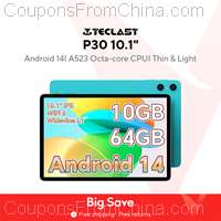 Teclast P30 Android 14 Tablet 10.1 Inch 4/64GB A523 Wi-Fi 6 [EU]