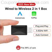 Wired To Wireless Carplay Android Auto 2in1 Wireless Adapter