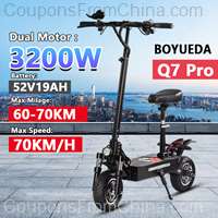 BOYUEDA Q7Pro 52V 19Ah 1600Wx2 10 Inch Electric Scooter [EU]
