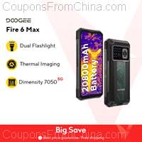 DOOGEE Fire 6 Max 5G Thermal Imaging 8/256GB Android 14 NFC Dimensity 7050 [EU]