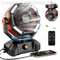 coldSky 20000mAh Camping Fan with 4 LED 8 Speeds