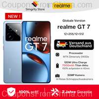 Realme GT 7 5G 12/512GB Dimensity 9400e 6.78inch 7000mAh [EU]