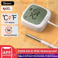 SONOFF SNZB-02LD IP65 Zigbee LCD Smart Thermometer With Probe