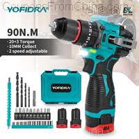 YOFIDRA 16.8V 90Nm Brushless Electric Hammer Drill with 2B [EU]