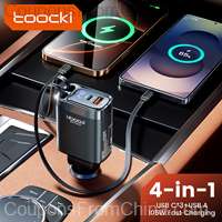 Toocki 105W 4-In-1 Digital Display Car Charger