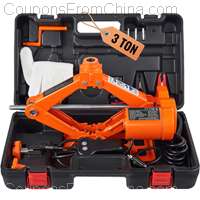 SucceBuy Electric Car Jack 3T Scissor Jack with Electric Impact Wrench 12V [EU]