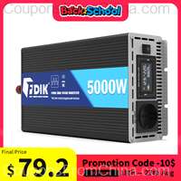 FDIK Inverter 12V 220V Pure Sine Wave Inverter 5000W [EU]