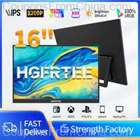 HGFRTEE 16 inch Portable Monitor 16:10 RGB100% 300cd/m2 IPS