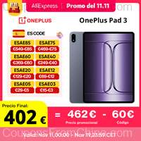 OnePlus Pad 3 Tablet 12/256GB Snapdragon 8 Elite 13.2inch 144Hz 3.4K Wi-Fi 7 Android 15 [EU]