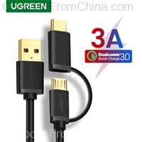 Ugreen Type-C/Micro USB Aluminium Cable 1m