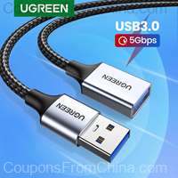 Ugreen Aluminium USB 3.0 Cable USB Extension 1m