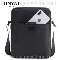 TINYAT Men Bags 25x20x4cm Black/Gray