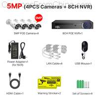 Hiseeu 5MP H.265 8CH POE Surveillance Camera System Kit