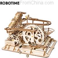 Robotime Marble Run Game DIY Waterwheel Wooden Mode Building Blocks [EU]