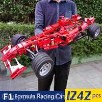 1242pcs Formula Racing Car 1:8 Model Building Blocks