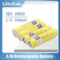 4pcs LiitoKala HE4 18650 Battery 3.6V 2500mAh