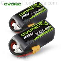 2pcs Ovonic 4S RC Battery 100C 1550mAh 14.8V XT60