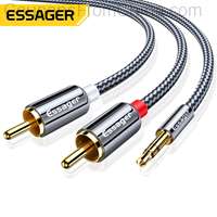 Essager RCA Audio Cable 3.5mm to 2 RCA 1m