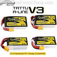 TATTU R-LINE V3.0 14.8V 1300mAh 120C 4S RC Battery