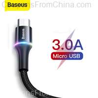 Baseus LED Lighting Micro USB Cable 3A 1m